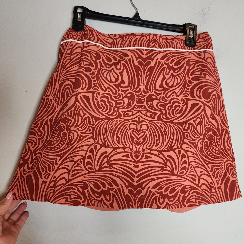 Patagonia Button Out Boardie Shorts Wrap‎ Skirt Size 6 Coral Red - Picture 14 of 16